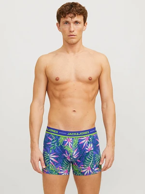 Pink Leaves short boxer shorts Blue and Green