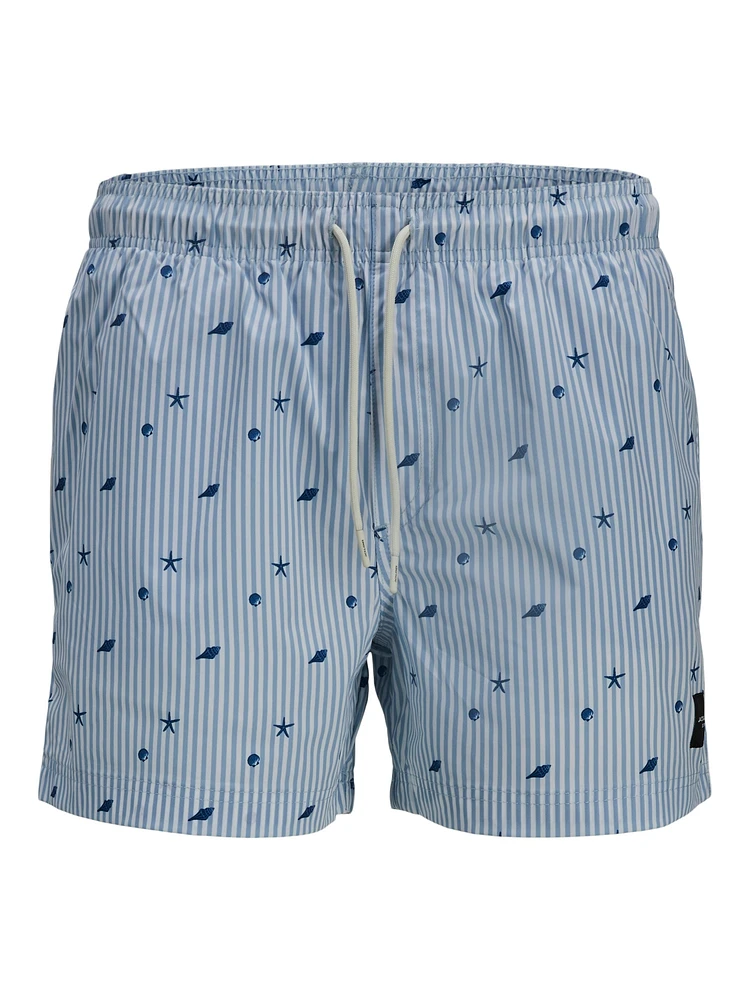 Maui Stripe Swimsuit: Cashmere Blue
