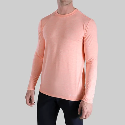 Luxury Heathered Salmon Long Sleeve Sweater
