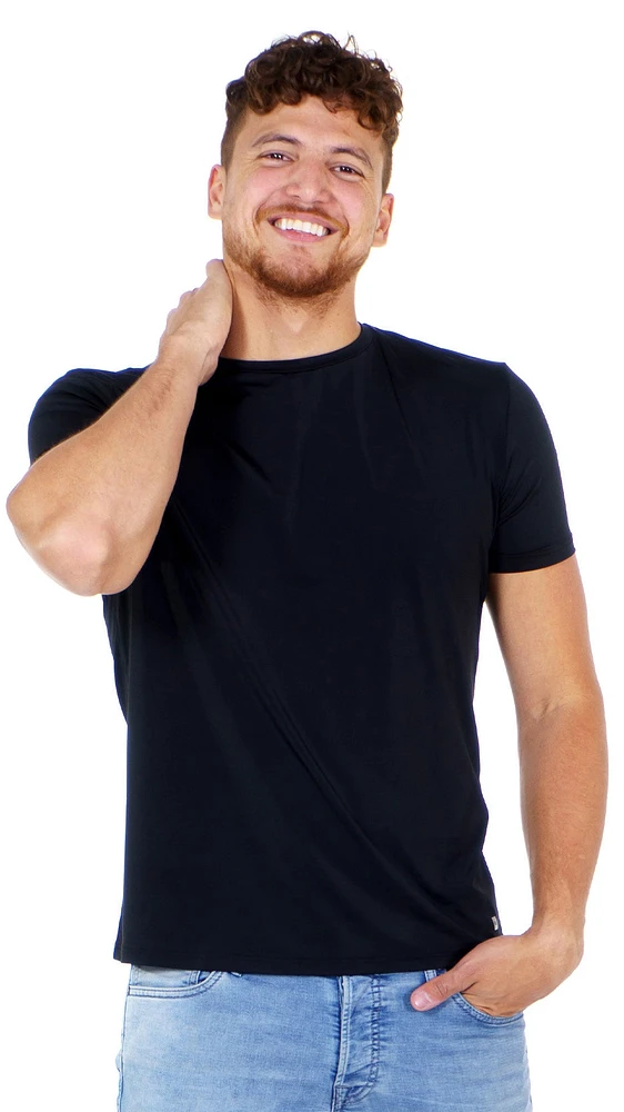 Nu Crisp black microfiber t-shirt