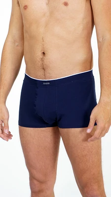 Boxer court Nu Pima coton bleu marin