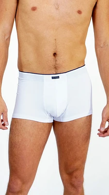 Boxer court Nu Pima coton blanc