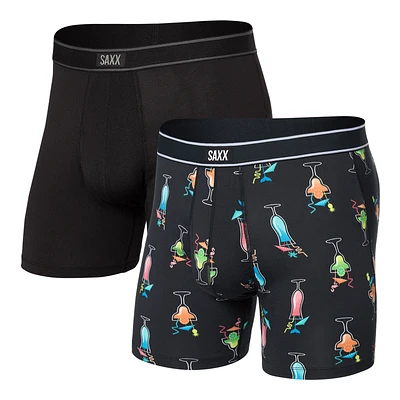 Saxx Daytripper 2-Pack Boxers Sticks & Straws/Black