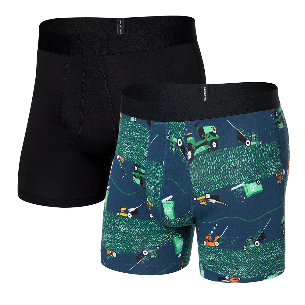 2-Pack DROPTEMP™ COOLING COTTON SHORT FIT/BLACK Boxer Briefs
