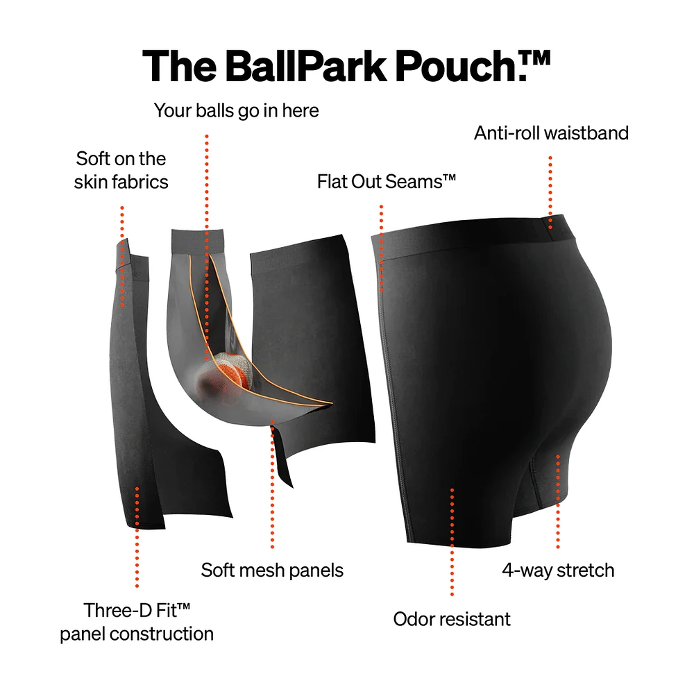 Boxer Long Quest Quick Dry Mesh Black
