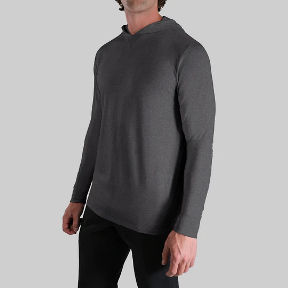 Luxury Charcoal Long Sleeve Hooded Sweatshirt