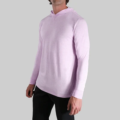 Luxury Heathered Lavender Long Sleeve Hooded Sweater