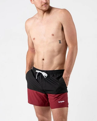 Maillot de bain Wave : Noir & bourgogne