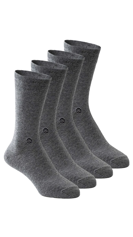 4 pairs of mid-calf stockings: Grey