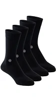 4 pairs of mid-calf stockings: Black