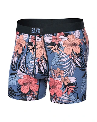 Boxer Saxx Ultradoux JUNGLE D'HIBISCUS-BLEU