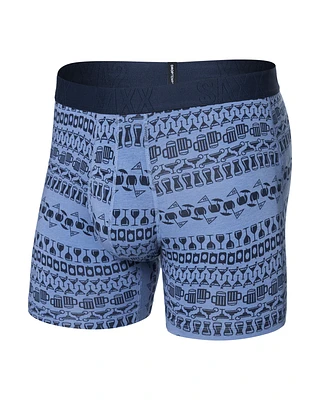 Boxer DROPTEMP™ COOLING COTTON RAYURE TROU 19-BLEU