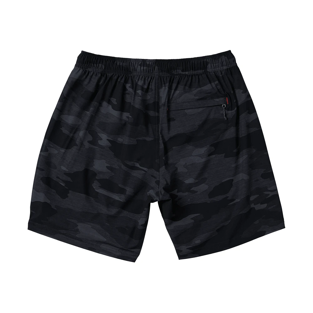Short Multi-Sport 2N1 7" MARÉE CAMO - BLEU