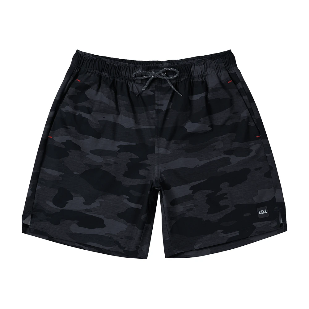 Short Multi-Sport 2N1 7" MARÉE CAMO - BLEU