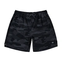 Short Multi-Sport 2N1 7" MARÉE CAMO - BLEU