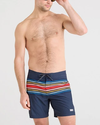 Maillot de bain Betawave 2N1 Boardie 7" RAYURE HORIZON-MARITIME