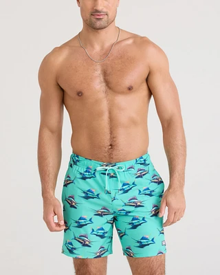 Oh Buoy 2in1 VOLLEY 7" Swimsuit NICE TAKE - BLUE SURF