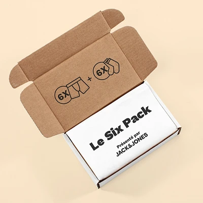 Le Six Pack Jack & Jones : 6 boxers et paires de chaussettes