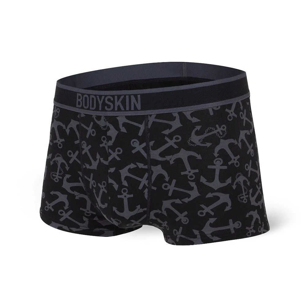 Boxer court Bodyskin Swag noir avec ancres