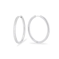 Boucles oreilles éternité minces acier inox 30mm