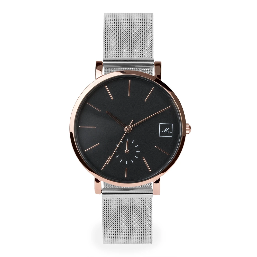 Montre mèche acier inox
