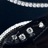 Boucles oreilles cz rond 5 mm acier inox