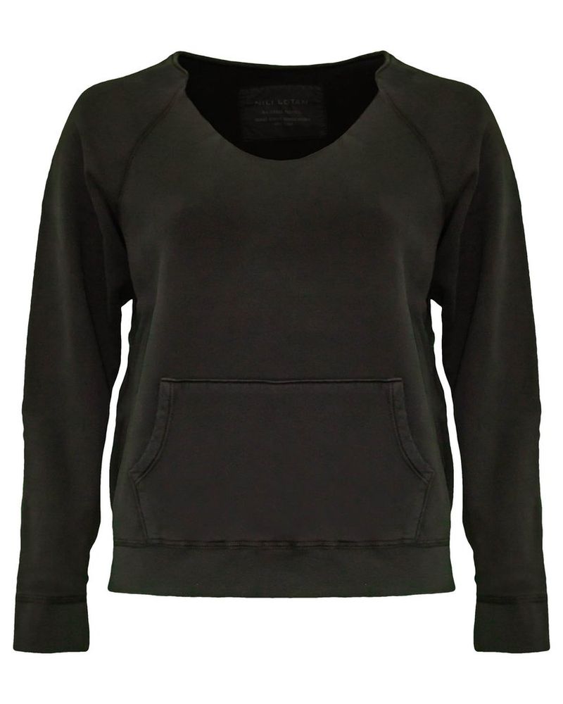 Nili Lotan Tiara V-Neck Sweatshirt 