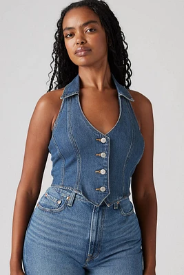 Bria Denim Halter Top