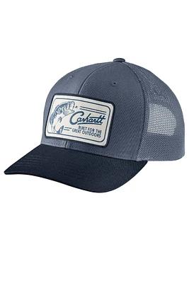 Canvas Mesh Back Fish Cap