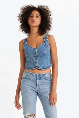 Charlie Denim Crop Top