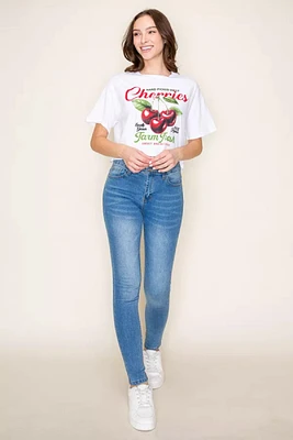 Cherry Glow Crop Tee