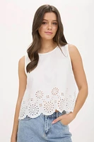 Eyelet Hem Tank