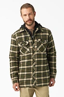 Fleece Hooded Flannel Jacket