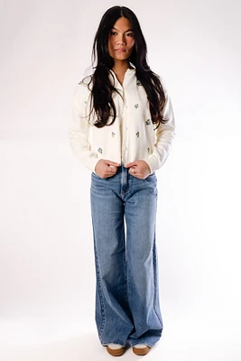Floral Embroidered Cardigan