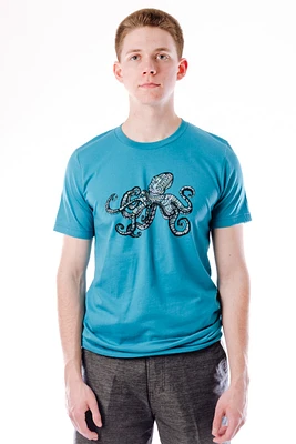 Colourful Geometric Octopus Tee