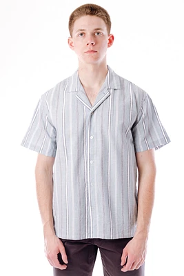 Multi Blue Stripe Short Sleeve Shirt