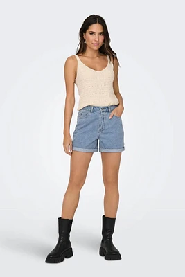 Vega High Waisted Mom Shorts