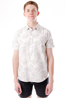 Palm Print Short Sleeve Shirt