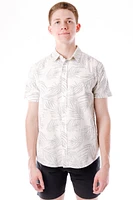 Palm Print Short Sleeve Shirt
