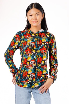 Rainbow Mushrooms Zip-Up Hoodie