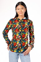 Rainbow Mushrooms Zip-Up Hoodie