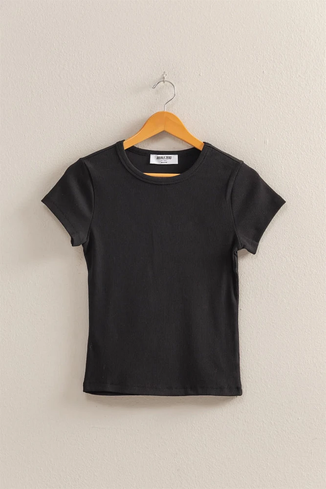 Ribbed Crop Tee