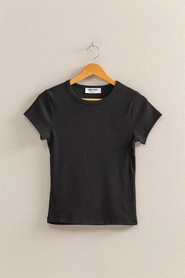 Ribbed Crop Tee