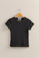 Ribbed Crop Tee