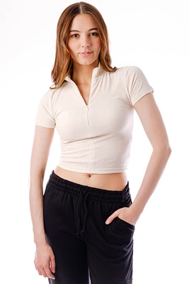 Rip Zip Mock Neck Top