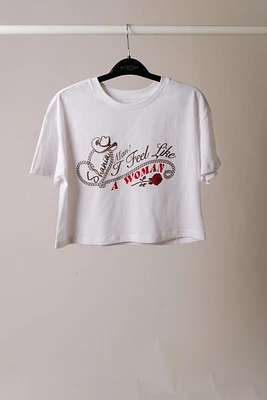 Shania - Feel Like A Woman Crop Tee
