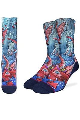 Shark Vs Kraken Sock