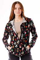Small Multicolor Mushrooms Zip Hoodie