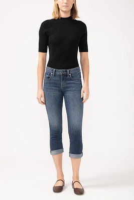 Suki Mid Rise Capri Jeans