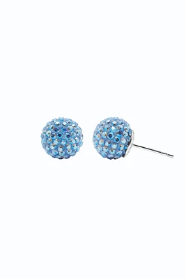 10mm Sparkle Ball Earrings - Celestial Sky